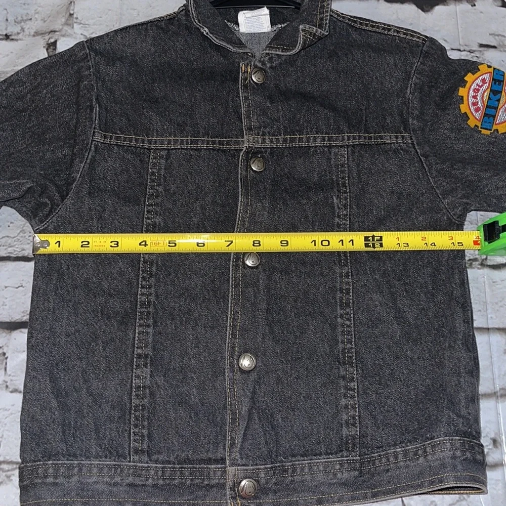 Vintage kids Snoopy Beagle Biker Club Jean Jacket sz Medium